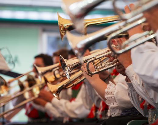 Many musical instruments are made out of brass.