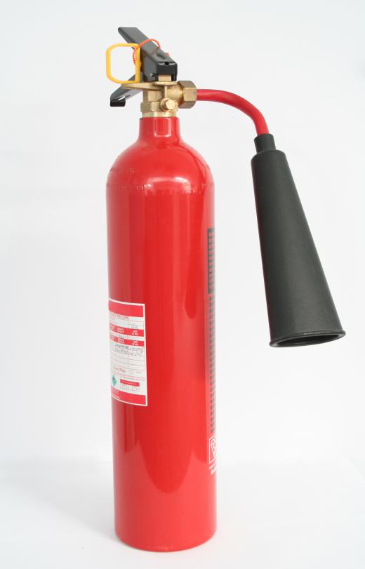 Every good workshop contains a fire extinguisher and a first aid kid.