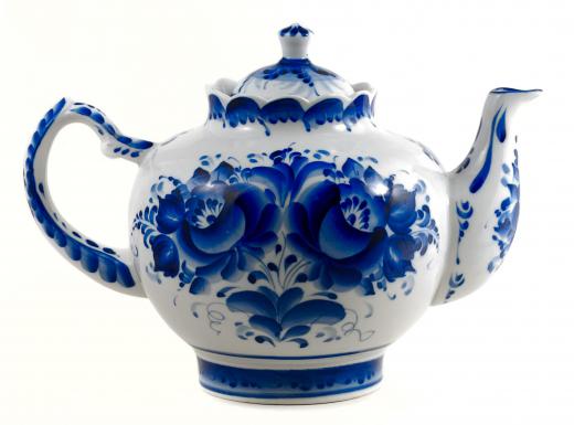 Tea pots may be made of porcelain.