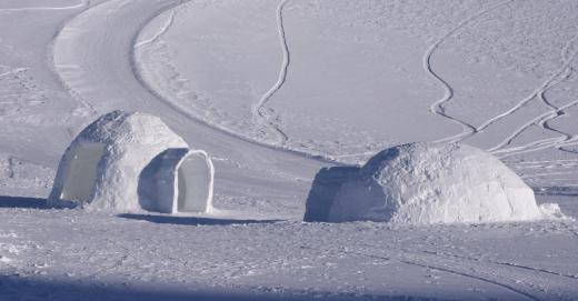 Ice can be considered a type of raw building material.