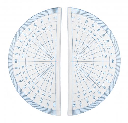 Two acrylic protractors.