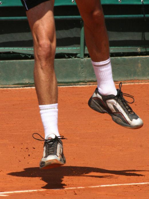 Some athletic shoes are made with full-grain leather.