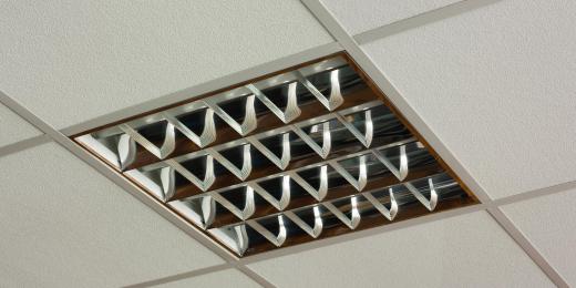 Ceiling tiles installed before 1981 may contain asbestos.