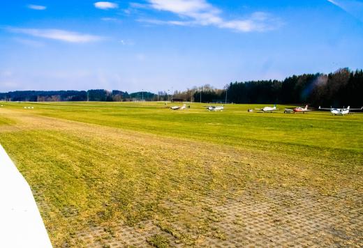 A steam roller may be used to smooth out airstrips.