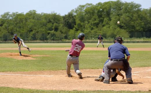 Baseball bats are made by hydraulic machines.