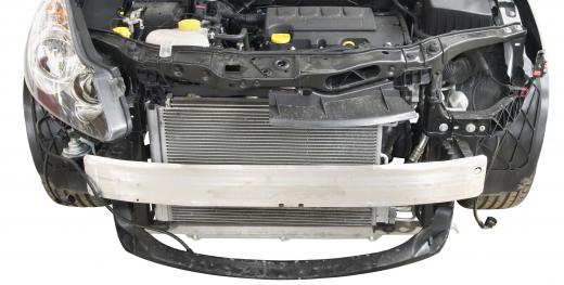 A car's radiator contains heat coils.