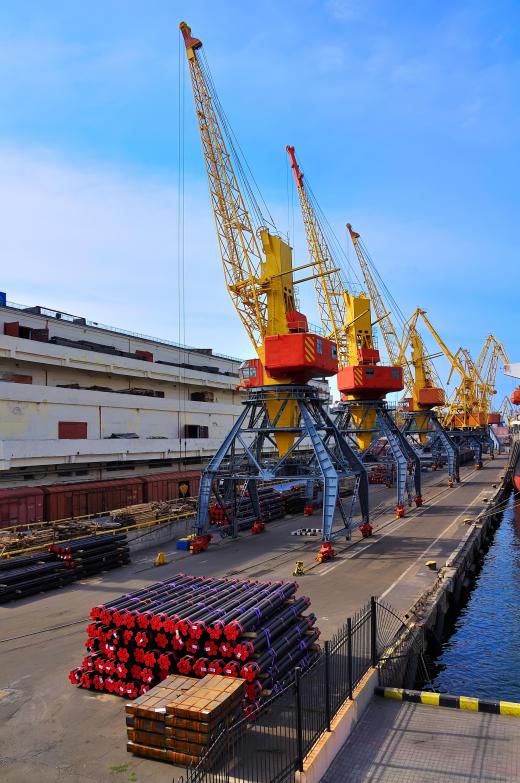 Harbor cranes use industrial hoists.