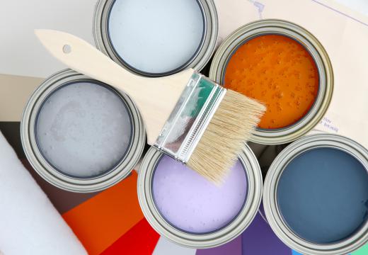 Aluminum paint -- which contains specks of the metal -- can be used to coat wood, metal or masonry.