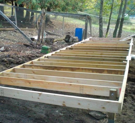 Floor joists on new construction.