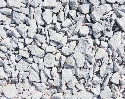 Gravel is an ingredient in concrete.