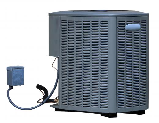 An air conditioning unit has three main parts: the compressor, the condenser and the evaporator, which has the expansion valve.