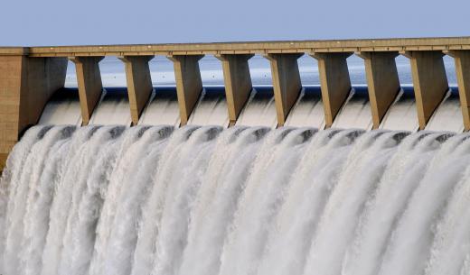 A hydroelectric power plant.