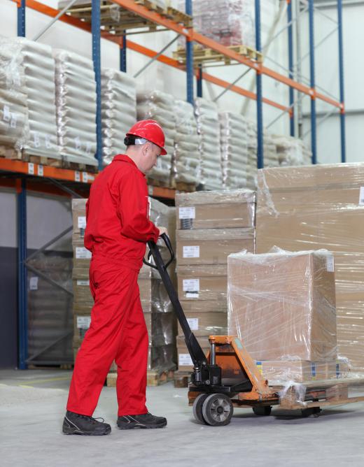 Manual pallet jacks operate hydraulically to allow lifting of heavy objects.