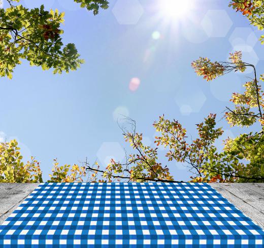 Red cedar lumber is often used to create picnic tables.