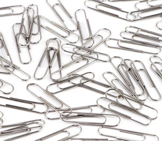 Cold drawing is used to make paper clips.