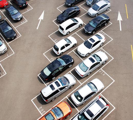 Soil cement is often used as the primary surface for parking lots.