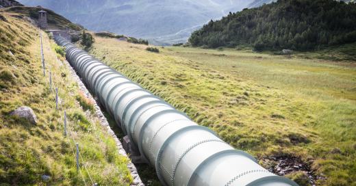 Pipeline is often constructed of mild steel.