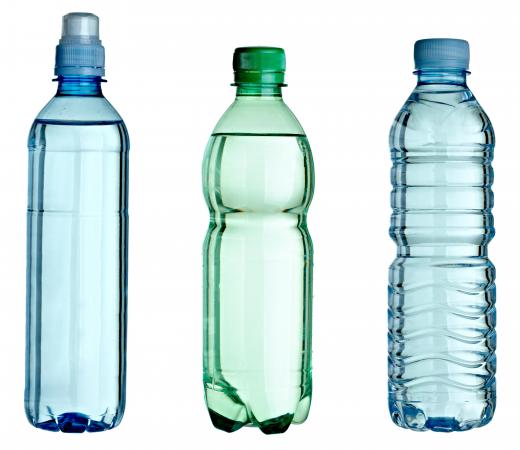 Plastic water bottles.