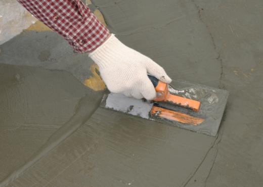 Working concrete can ensure that it's strong and even.