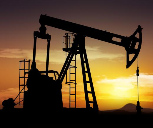 A pumpjack at the top of a reciprocating piston pumping unit.