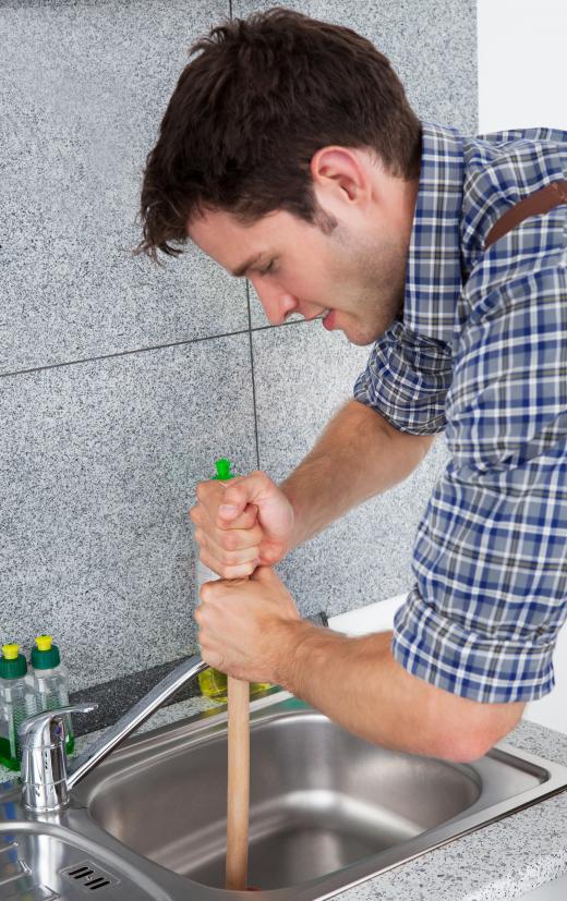 Plungers can be used to dislodge items clogging a kitchen sink.