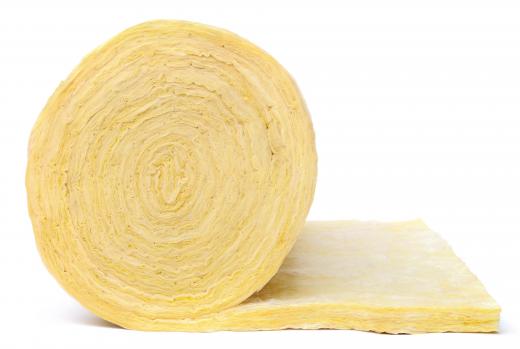 A roll of mineral wool insulation.