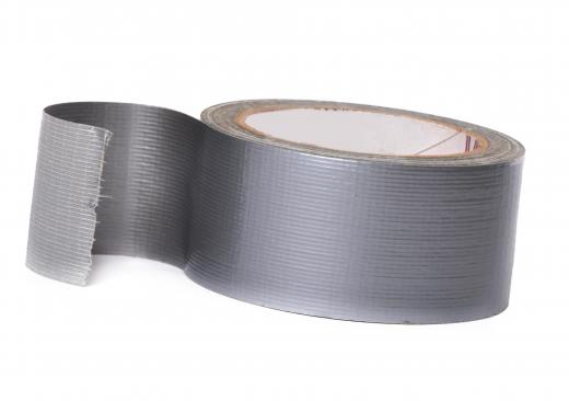 Duck tape employs a fabric adhesive backing coated with plastic.