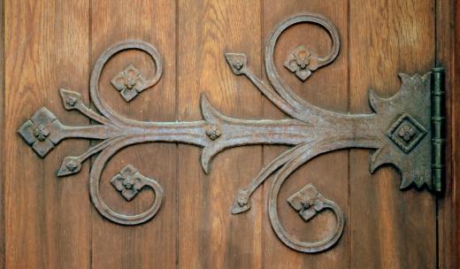 Sometimes decorative hinges are used to complement face frames.