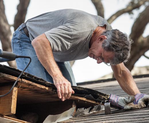 Asbestos is used in such products as roofing shingles.