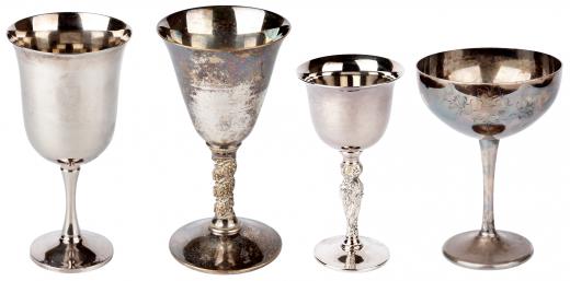 Silver cups.