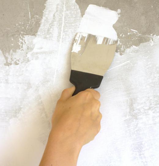 Spackling compound can repair stress cracks in drywall or cement.