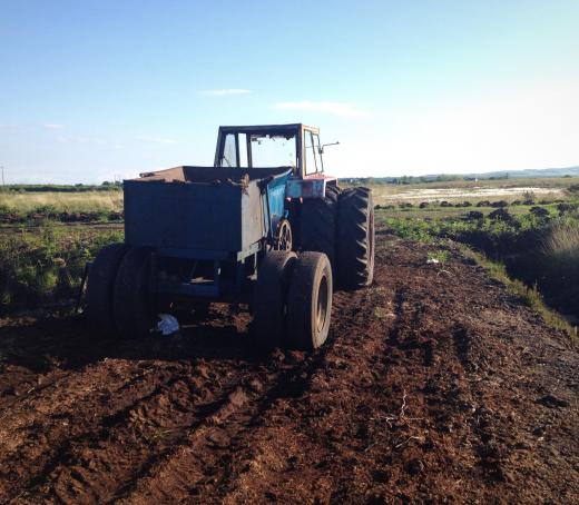 Biodegradable hydraulic oil is often used in farm tractors.