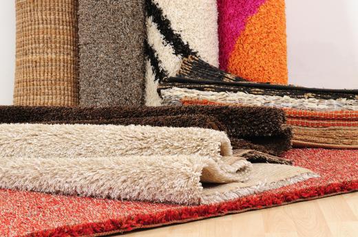 Recycled plastic can be turned into fiber to make carpet.