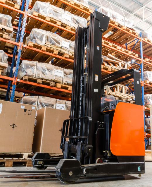 Indoor forklifts typically have electric-powered motors.