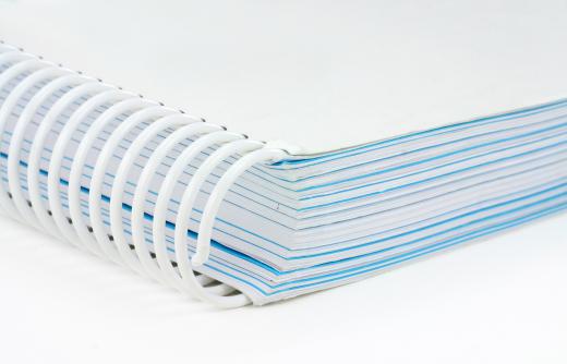 Wire binding is a popular binding method for documents like spiral notebooks and calendars.