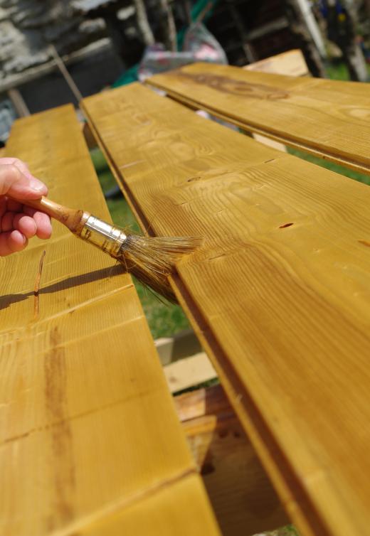 Faux wood may be stained to achieve desired color.