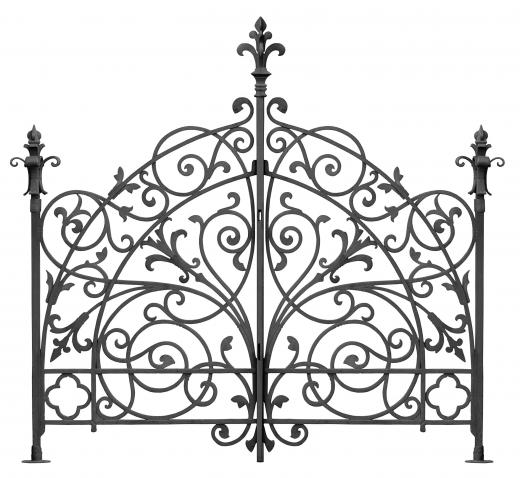 Wrought iron is often used to make decorative fences and gates.