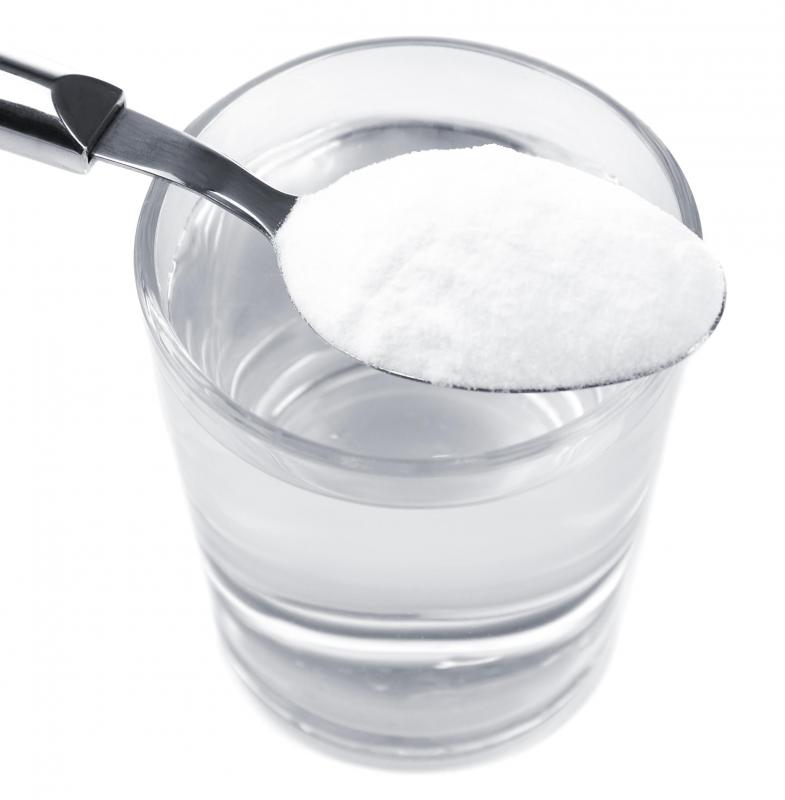 A paste of baking soda and water can remove rust from metal.